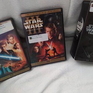 Star wars dvd 2,3, trilogy 4, 5, 6, bonus material. (6 dvds)
